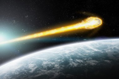 asteroit Dünya gezegeni üzerinde