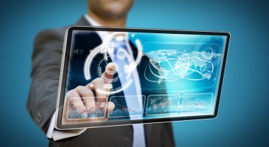 işadamı tablet kavramı