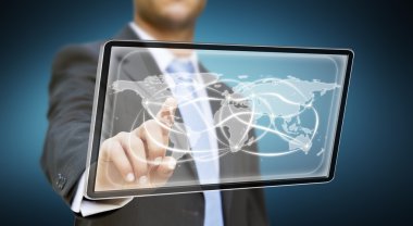 işadamı tablet kavramı