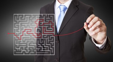 επιχειρηματίας λαβύρινθο έννοια