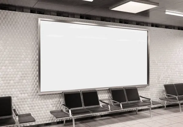 Werbetafel Auf Bahn Wand Attrappe Horten Von Werbung Auf Der — Stockfoto