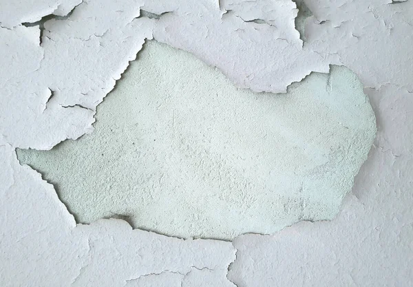 Boya dokusu soyuluyor. Eski hasarlı duvarda Grunge resmi