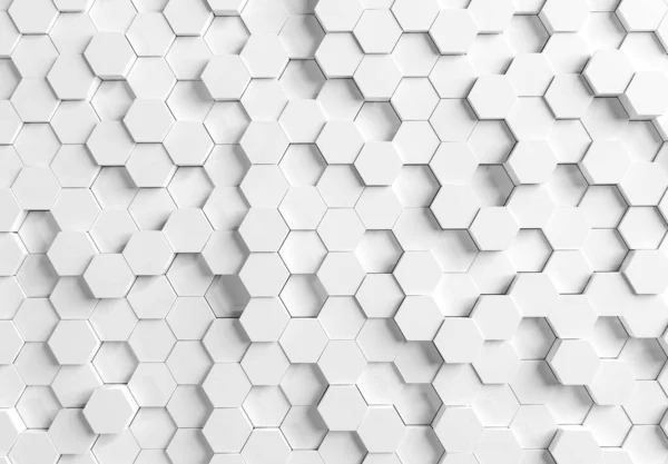 Fehér Hatszögek Háttér Minta Texturált Fém Felületen Absztrakt Hatszögletű Méhsejt — Stock Fotó