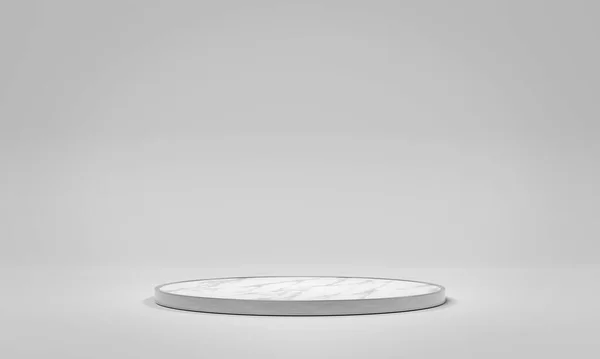 Marmor Bühne Podium Hintergrund Attrappe Einer Leeren Kreisförmigen Plattform Auf Stockbild