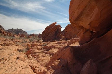 Yangın state Park, nevada valley yakınındaki kırmızı kaya oluşumları