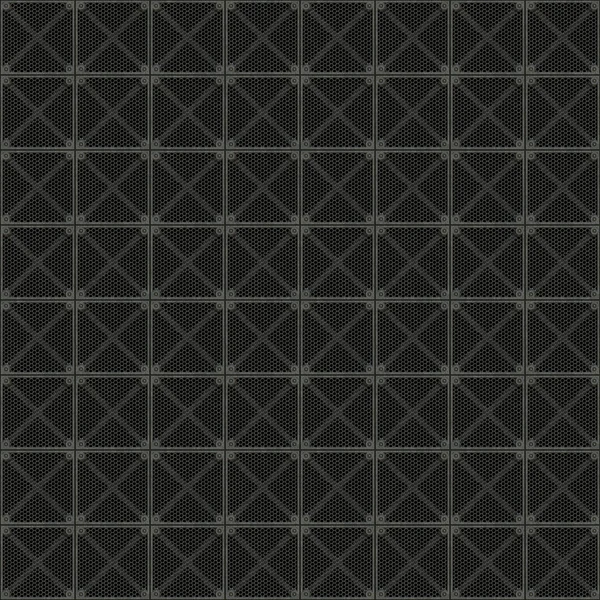 Robusta textura de piso de rejilla metálica antideslizante con arañazos y marcas de óxido: textura perfecta para modelar y renderizar en 3D — Foto de Stock