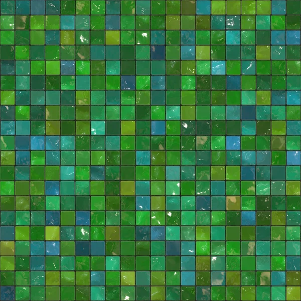 Yeşil Seramik Karo mozaik (tipik) kaplıca ve eski Roma Hamamı - Dikişsiz doku mükemmel 3d modelleme ve işleme