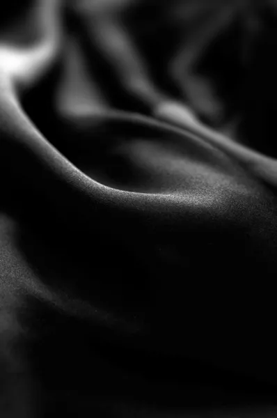 Black silken waves - natural photo texture — Stock Photo, Image