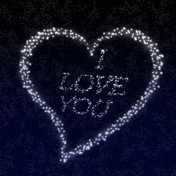A love declaration written in the stars — Stock Photo, Image