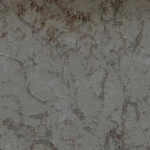 Грандиозная трещина и погодная бетонная стена с ржавчиной и грязевыми пятнами - бесшовная текстура, идеально подходящая для 3D моделирования и рендеринга — стоковое фото