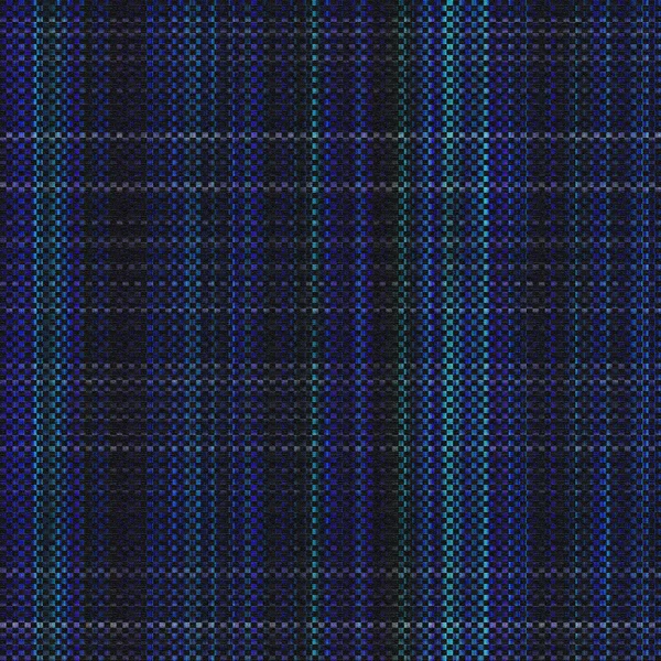 Weaved blue cotton with tartan-like square patterns seamless texture perfect for 3D modeling and rendering — Stock Photo, Image
