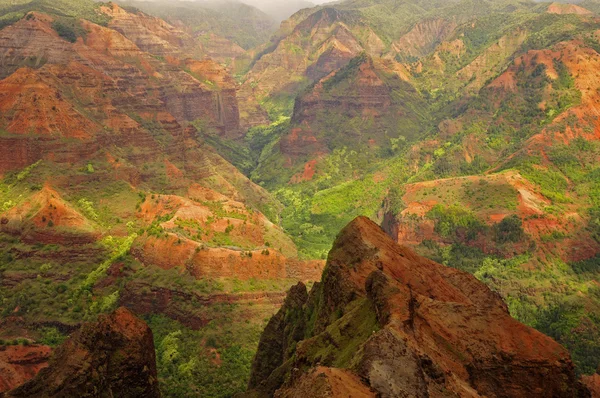 Fantastisk Flygfoto till waimea canyon, kauai, hawaii — Stockfoto