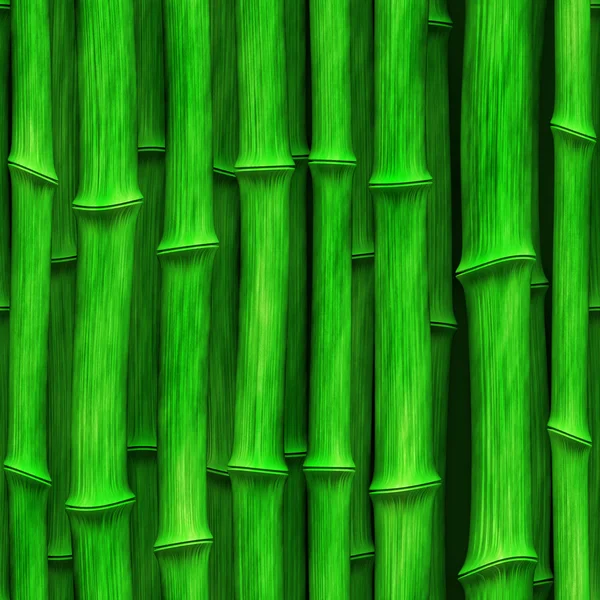 Tallos de bambú verde exuberante - textura sin costuras —  Fotos de Stock