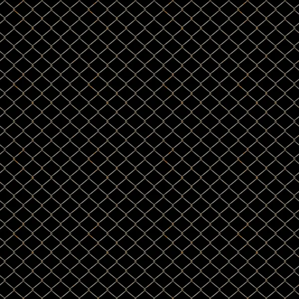 Mírně zrezivělé plot izolované na černém - bezešvá textura ideální pro 3d modelování a renderování Stock Obrázky