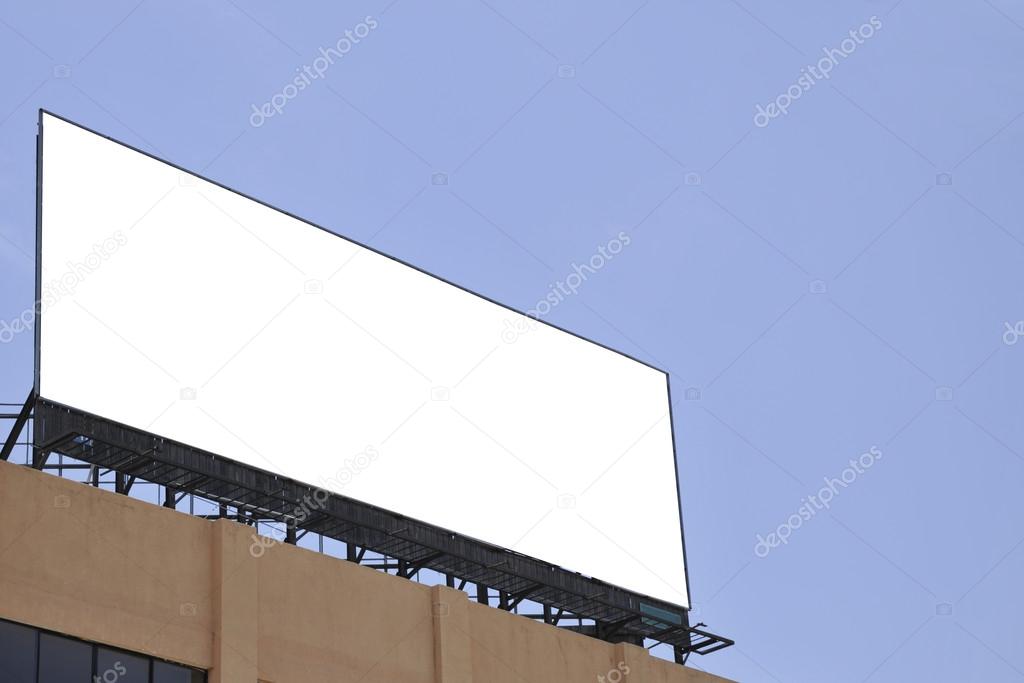 Giant marketing billboard on a rooftop, ready for your message!