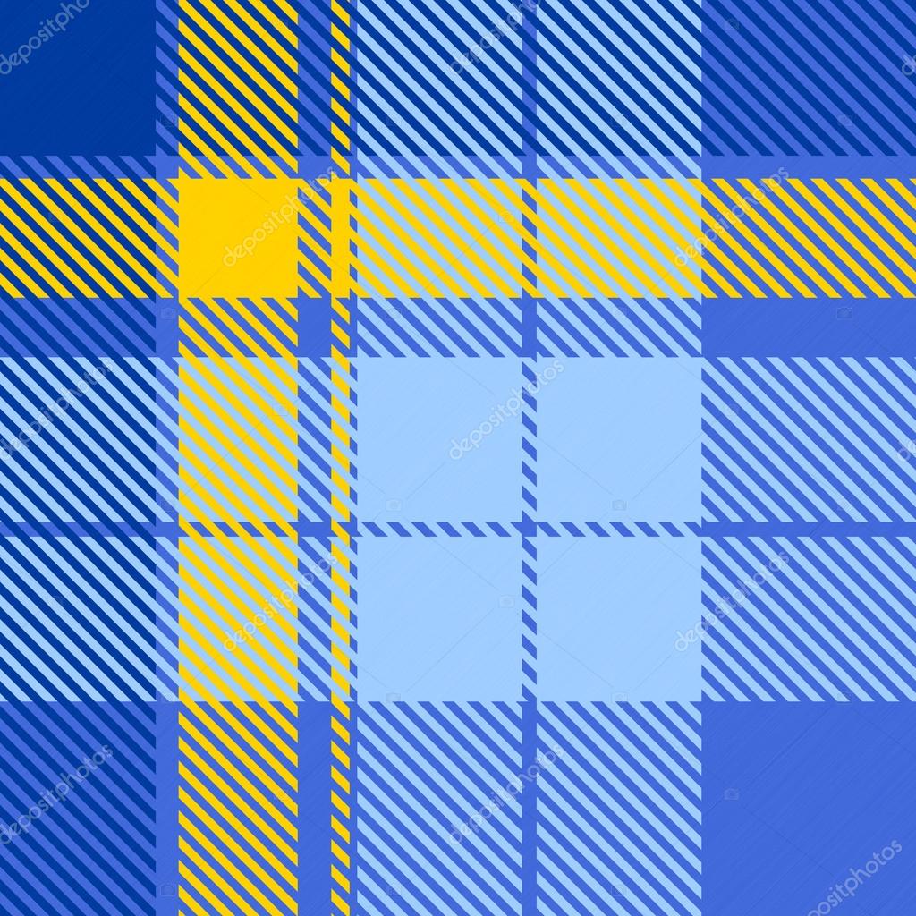 A bright blue and yellow tartan texture seamless texture perfect for 3D modeling and rendering
