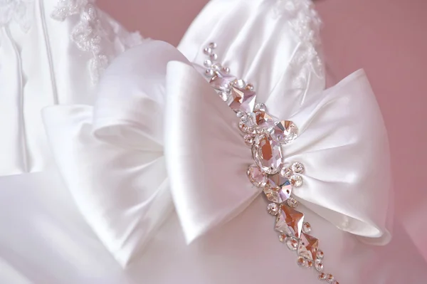 Ornament luk svatebních šatů — Stock fotografie
