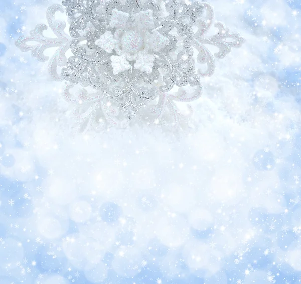 Icy background with snowflake, perfect for Christmas and winter — Stock Photo, Image