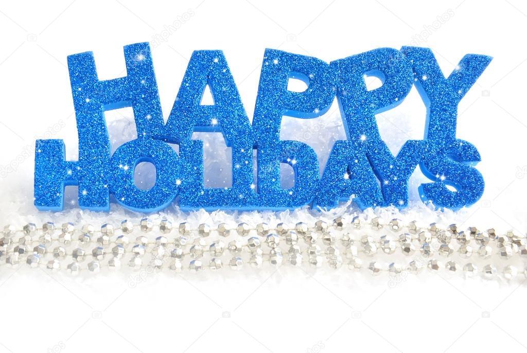 happy holidays white background