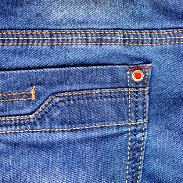 Texture di jeans blu. Primo piano — Foto Stock