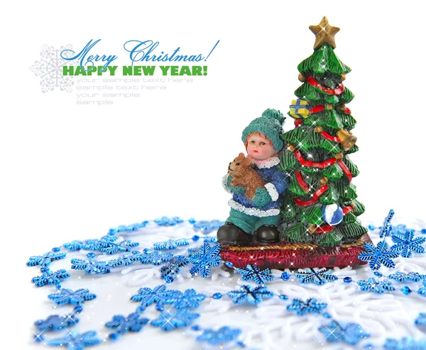 Christmas postal with sample text — Stock Photo, Image