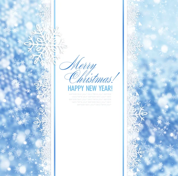 Christmas blue background with snowflakes — Stock Photo, Image