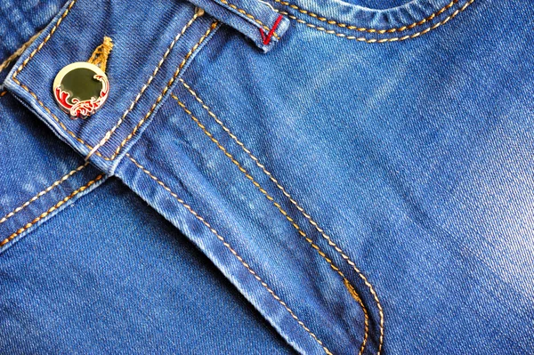 Blå jeans närbild — Stockfoto