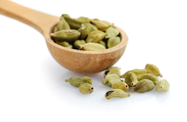 Cardamom seeds on white background — Stock Photo, Image