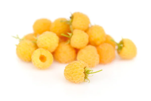 Fresh yellow raspberry on white background — Stock Photo, Image