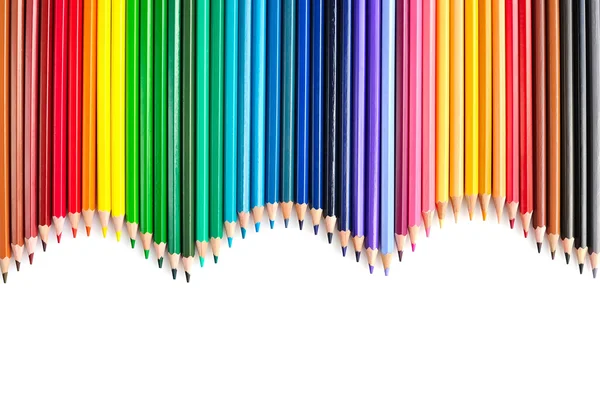 Renkli kalemler. Beyaz arka plan üzerinde izole — Stok fotoğraf