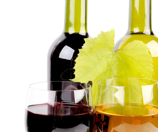 Wine bottle and glass — Stock Photo, Image