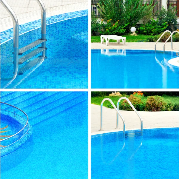 Swimming pool collage — Stock Photo, Image