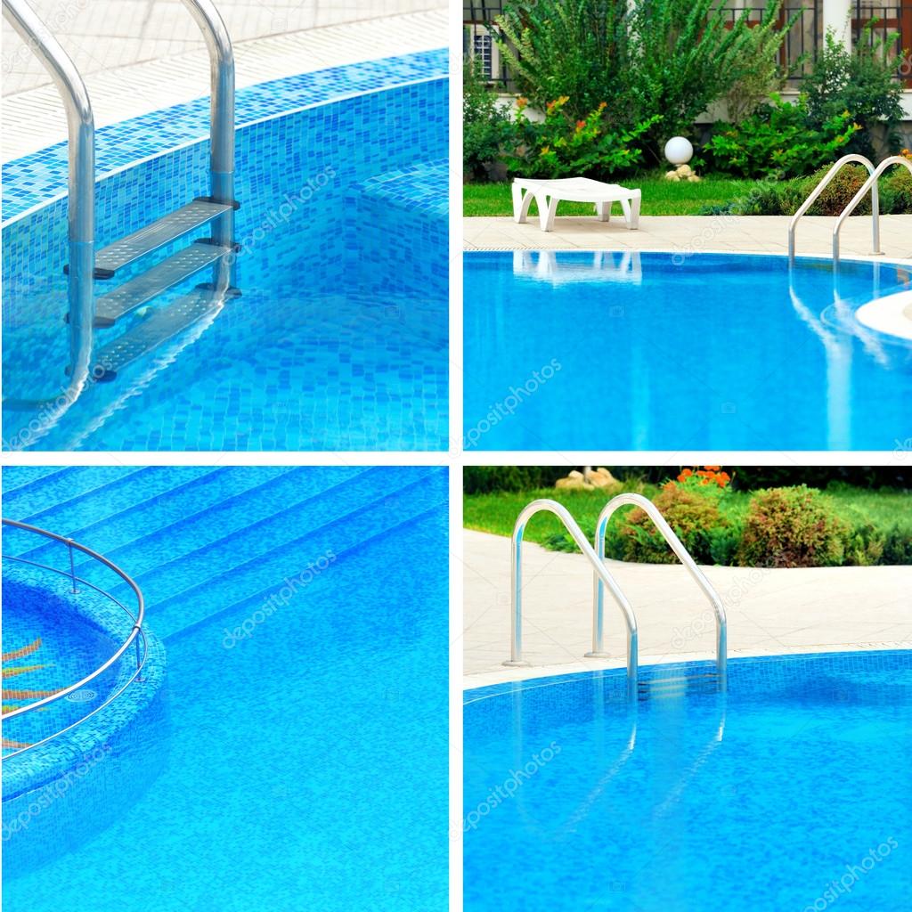 Swimming pool collage