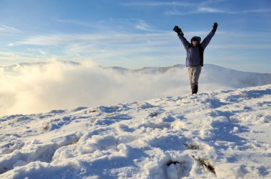 fotoğrafçı kış dağ