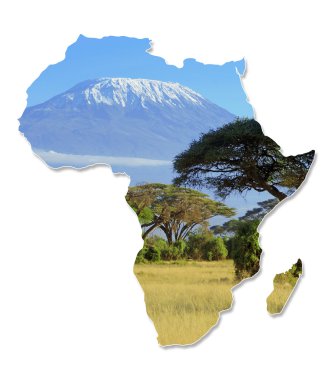 Afrika yaban hayatı harita tasarım