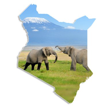 fil ile Kenya harita