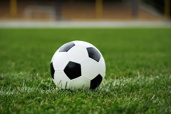 Close-up fotbalový míč — Stock fotografie