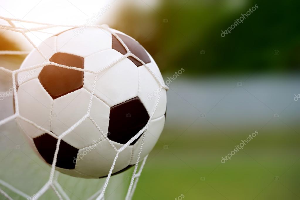 Soccer Ball In Goal Stock Photo Image By C Volodymyrbur