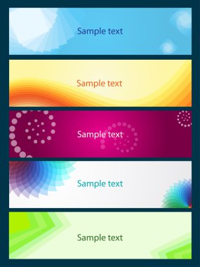 web sitesi için altı soyut afiş