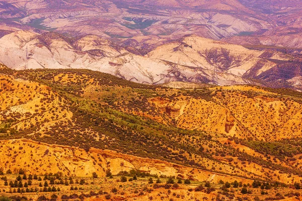 Gorafe Gran Cañón Color Rojo Andalucía España Través Del Cual — Foto de Stock