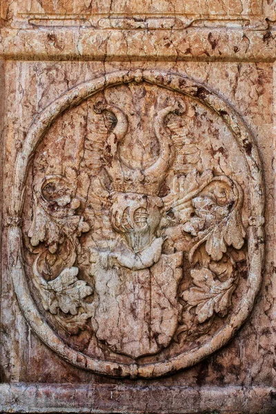 Sculpture Ancienne Pierre Dans Temple — Photo