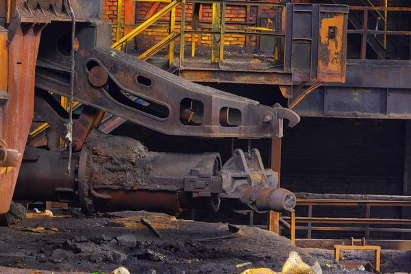 Detail Blast Furnaces Rusty Metal Abandoned Factory — Stok fotoğraf