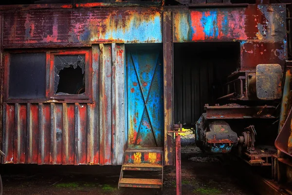 Part Machines Abandoned Foundry — Stock Photo, Image