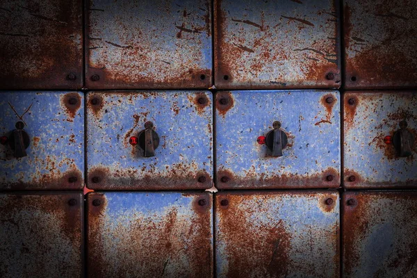 Robbanókemencék Rozsdás Fémek Részletei Elhagyott Gyárban — Stock Fotó