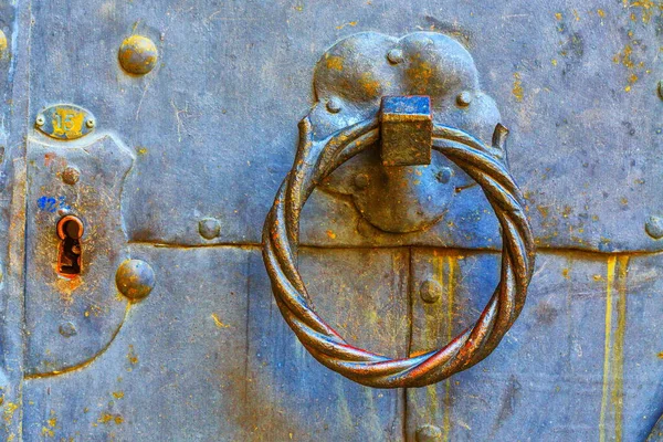 Puerta Metal Viejo Oxidado — Foto de Stock