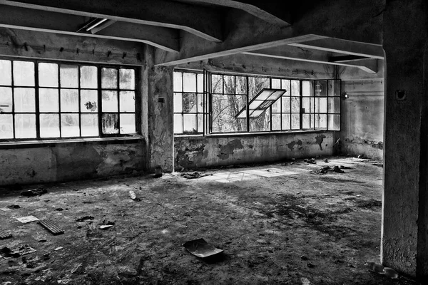 Stará Opuštěná Továrna Městské Zázemí — Stock fotografie
