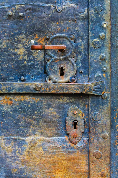 Puerta Metal Viejo Oxidado — Foto de Stock