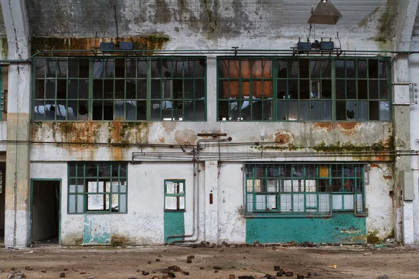 Old Abandoned Factory Urban Background — Stockfoto