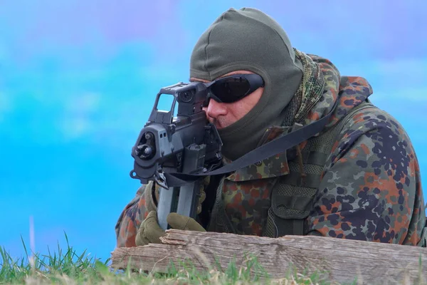 Sniper training at daytime 
