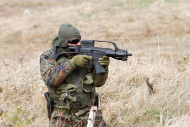 Sniper training at daytime 